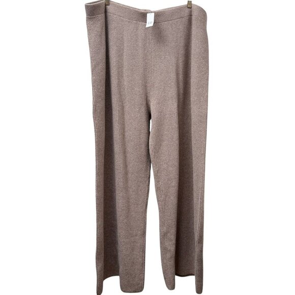 GAP Cashsoft Shaker-Stitch Sweater Pants XXL Beige Taupe Cotton Blend NWT - Picture 1 of 11